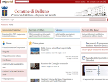 Tablet Screenshot of comune.belluno.it